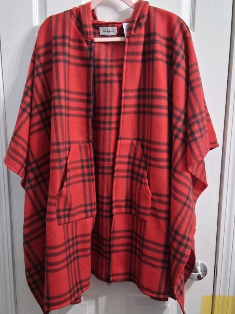 Le Moda ZIPPERED Hooded Poncho